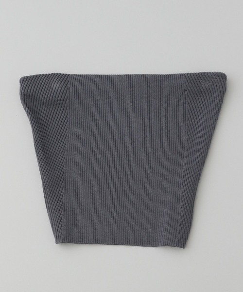 A part by（アパートバイ）の「リブニットビスチェ（その他トップス・レディース・チャコールグレー/ライトベージュ・FREE）」の6枚目の写真