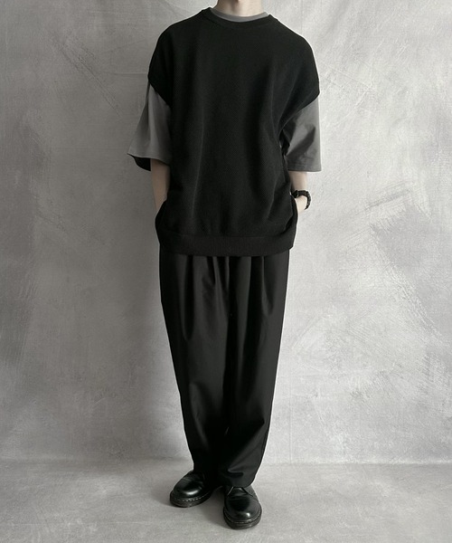 SERACE】Wide silhouette tapered pants / ワイドシルエット