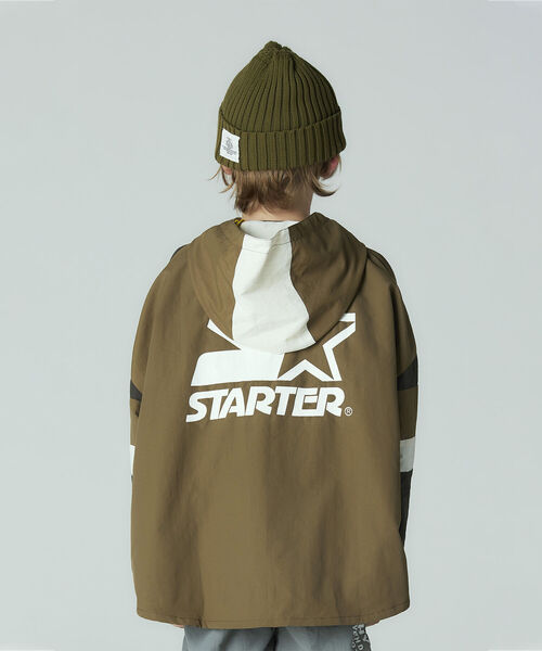 こども ビームス（コドモビームス）の「SMOOTHY × STARTER / ナイロン ジップパーカー 23（90～160cm）（ナイロンジャケット・キッズ・パープル/オリーブ・SMALL/MEDIUM/LARGE/X-LARGE）」の4枚目の写真