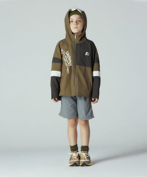 こども ビームス（コドモビームス）の「SMOOTHY × STARTER / ナイロン ジップパーカー 23（90～160cm）（ナイロンジャケット・キッズ・パープル/オリーブ・SMALL/MEDIUM/LARGE/X-LARGE）」の5枚目の写真