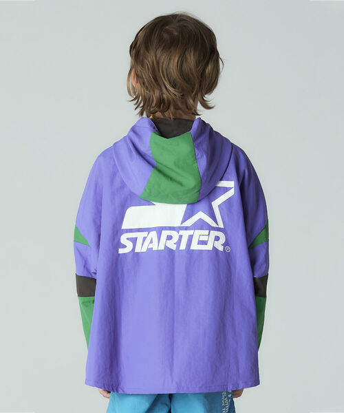 こども ビームス（コドモビームス）の「SMOOTHY × STARTER / ナイロン ジップパーカー 23（90～160cm）（ナイロンジャケット・キッズ・パープル/オリーブ・SMALL/MEDIUM/LARGE/X-LARGE）」の18枚目の写真