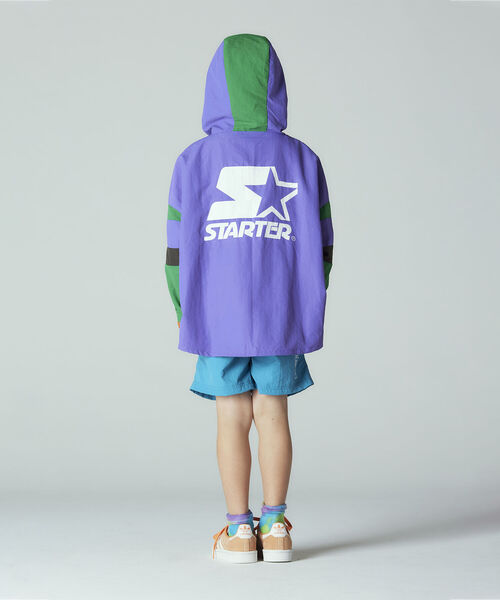 こども ビームス（コドモビームス）の「SMOOTHY × STARTER / ナイロン ジップパーカー 23（90～160cm）（ナイロンジャケット・キッズ・パープル/オリーブ・SMALL/MEDIUM/LARGE/X-LARGE）」の20枚目の写真