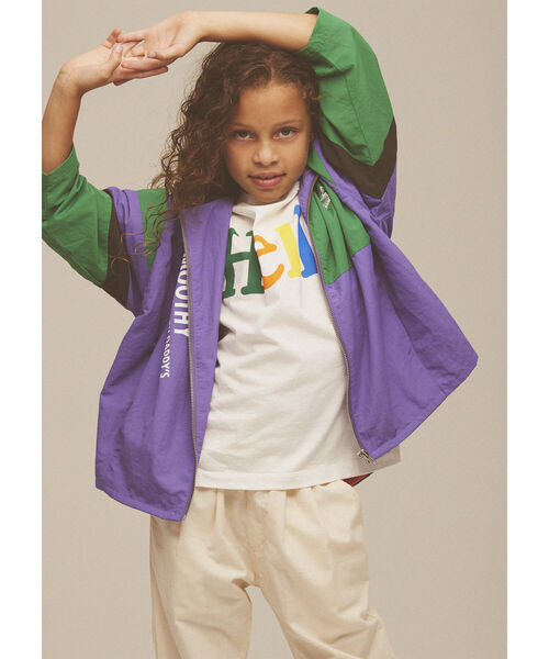 こども ビームス（コドモビームス）の「SMOOTHY × STARTER / ナイロン ジップパーカー 23（90～160cm）（ナイロンジャケット・キッズ・パープル/オリーブ・SMALL/MEDIUM/LARGE/X-LARGE）」の21枚目の写真