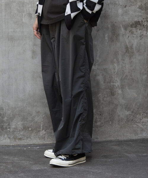 GLOSTER(グロスター)の「【GLOSTER/グロスター】ワイドスノーカモパンツ バルーンシルエット 裾ドローコード MILITARY ミリタリー(その他パンツ・メンズ・ダークグリーン/チャコールグレー/ブラック/オフホワイト・S/M/L)」の6枚目の写真