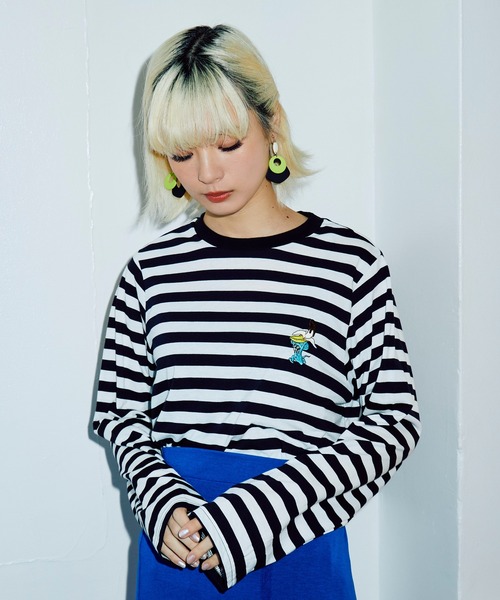 PUNYUS(プニュズ)の「ワンポイントボーダーロンT(Tシャツ/カットソー・レディース・その他1/その他2・1/2/3/4)」の15枚目の写真