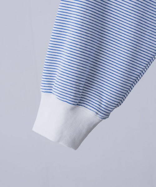 INTER FACTORY(インターファクトリー)の「てる - LOOSE SILHOUETTE BOARDER LONG T-SHIRT / ルーズシルエットボーダーロンT made in INTER FACTORY(Tシャツ/カットソー・メンズ・ホワイト/ブラック/ブルー・2/3)」の18枚目の写真