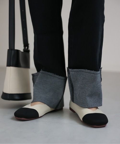 ap retro(アプレトロ)の「ストレッチロールアップデニムパンツ(デニムパンツ・レディース・ブラック/ワンウォッシュ・MEDIUM/LARGE)」の3枚目の写真