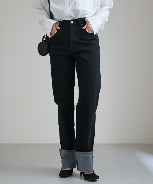 セール】ストレッチロールアップデニムパンツ（デニムパンツ