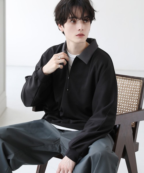 ASTRONOMY（アストロノミー）の「ドルマン襟配色ハーフジップ