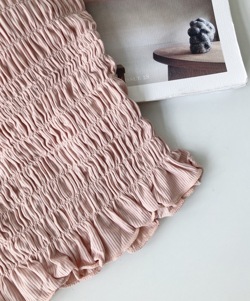 AS KNOW AS plus（アズノゥアズプラス）の「○カップ付シャーリングキャミソール（キャミソール・レディース・グレー/ブラック/グリーン/ホワイト/ピンク/ホワイト系その他/ブラック系その他/グリーン系その他/ダークグレー/ブラウン・FREE）」の14枚目の写真