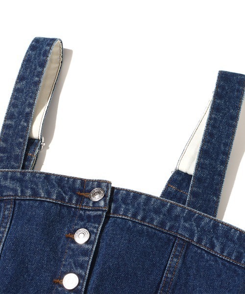 atmos pink（アトモスピンク）の「atmos pink デニムビスチェ（ベスト・レディース・ライトブルー/インディゴブルー・S/M）」の8枚目の写真