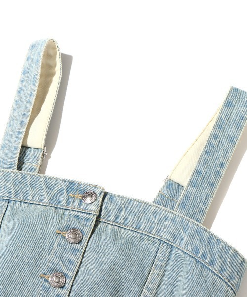atmos pink（アトモスピンク）の「atmos pink デニムビスチェ（ベスト・レディース・ライトブルー/インディゴブルー・S/M）」の9枚目の写真
