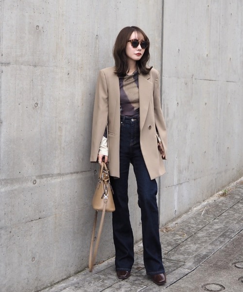 LAULEN（ローレン）の「slit sleeve jacket（テーラードジャケット・レディース・ベージュ・FREE）」の15枚目の写真