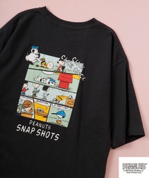 PEANUTS スヌーピー ドロップショルダー 半袖Tシャツ