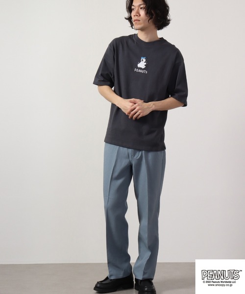 PEANUTS(ピーナッツ)の「PEANUTS スヌーピー ドロップショルダー 半袖Tシャツ(Tシャツ/カットソー・メンズ・ホワイト系その他2/ホワイト系その他/ピンク/グリーン/オフホワイト/ブルー/チャコール・L/M/LL)」の19枚目の写真