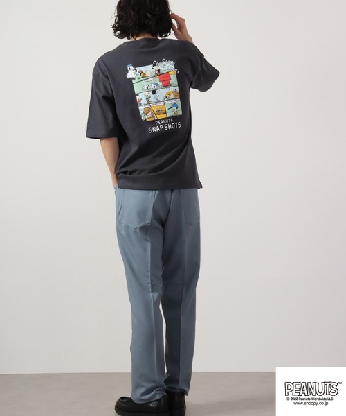 PEANUTS(ピーナッツ)の「PEANUTS スヌーピー ドロップショルダー 半袖Tシャツ(Tシャツ/カットソー・メンズ・ホワイト系その他2/ホワイト系その他/ピンク/グリーン/オフホワイト/ブルー/チャコール・L/M/LL)」の20枚目の写真