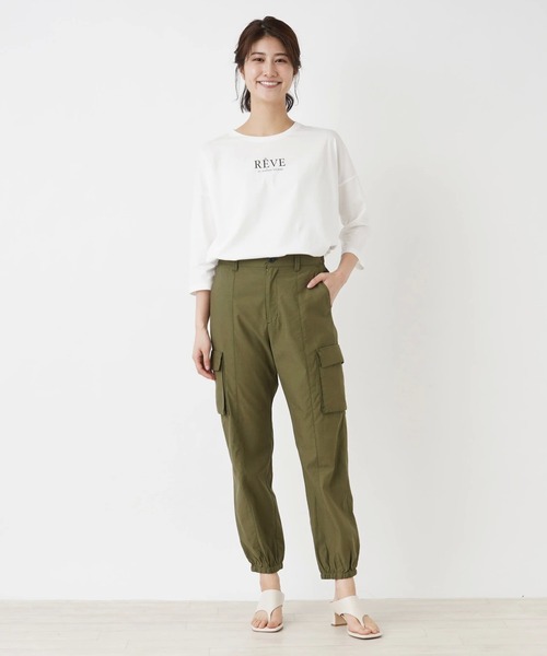 BEATRICE(ベアトリス)の「【BEATRICE】ジョガーカーゴパンツ(カーゴパンツ・レディース・Beige/モスグリーン・2)」の6枚目の写真