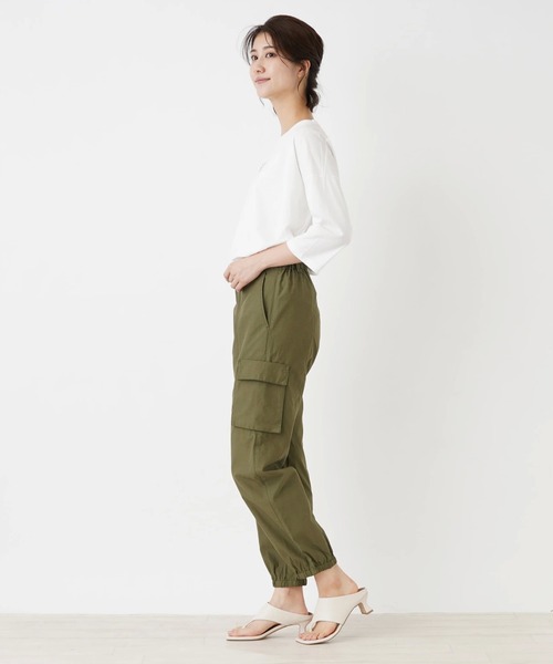 BEATRICE(ベアトリス)の「【BEATRICE】ジョガーカーゴパンツ(カーゴパンツ・レディース・Beige/モスグリーン・2)」の7枚目の写真