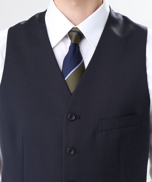 TAKEO KIKUCHI（タケオキクチ）の「【冠婚葬祭/3ピース対応】サージ ベスト（スーツベスト・メンズ・ブラック系5/ネイビー系9/ネイビー/ブラック・03/01/02/04/05）」の8枚目の写真