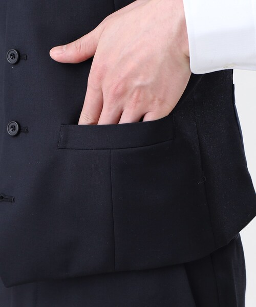 TAKEO KIKUCHI（タケオキクチ）の「【冠婚葬祭/3ピース対応】サージ ベスト（スーツベスト・メンズ・ブラック系5/ネイビー系9/ネイビー/ブラック・03/01/02/04/05）」の9枚目の写真