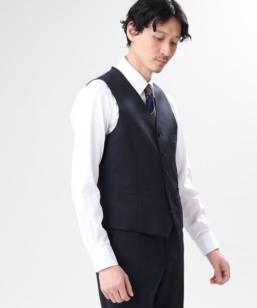 TAKEO KIKUCHI（タケオキクチ）の「【冠婚葬祭/3ピース対応】サージ ベスト（スーツベスト・メンズ・ブラック系5/ネイビー系9/ネイビー/ブラック・03/01/02/04/05）」の20枚目の写真