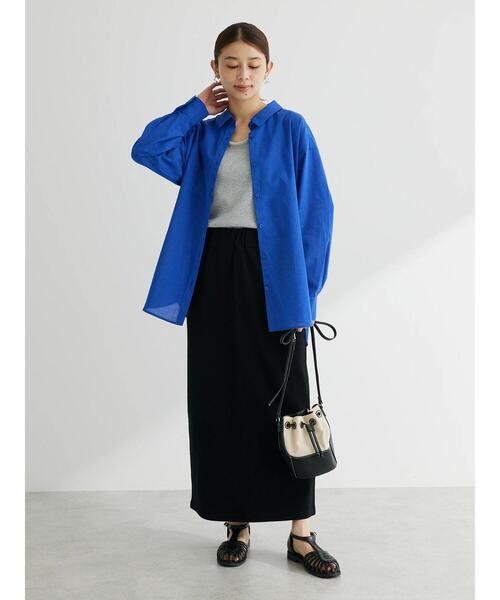 Green　Parks（グリーンパークス）の「・Double Flags 10ozナロースカート（スカート・レディース・サックスブルー/ベージュ/ブラック/チャコールグレー・FREE）」の10枚目の写真