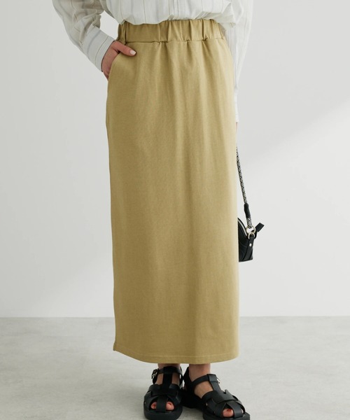 Green　Parks（グリーンパークス）の「・Double Flags 10ozナロースカート（スカート・レディース・サックスブルー/ベージュ/ブラック/チャコールグレー・FREE）」の4枚目の写真