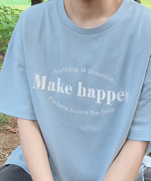 AS KNOW AS plus(アズノゥアズプラス)の「○後レースアップ ロゴ刺繍アソートTシャツ(Tシャツ/カットソー・レディース・ピンク/オフホワイト/サックスブルー/スミクロ/サックスブルー系/ホワイト系/グレー系1/サックスブルー系1/ピンク系1/ホワイト系1/ネイビー系2/ピンク系2/ホワイト系2/グレー系2・FREE)」の10枚目の写真