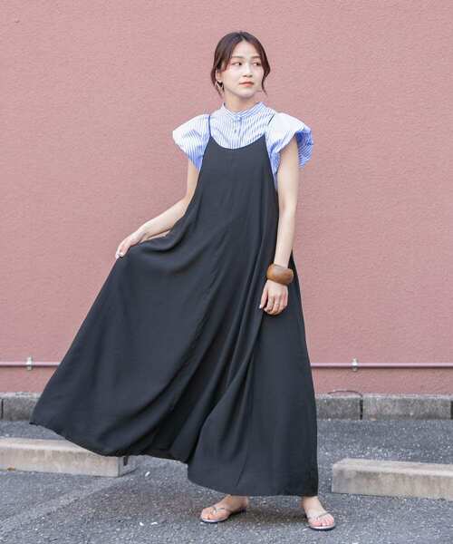 KBF（ケイビーエフ）の「サイドインタックキャミワンピース（ワンピース・レディース・ライトベージュ/キャメル/ブラック・ONE）」の6枚目の写真