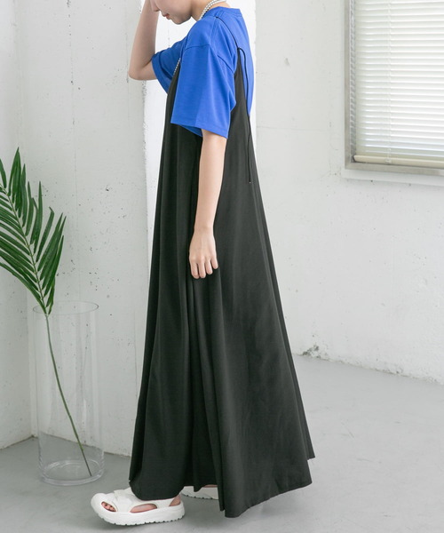 KBF（ケイビーエフ）の「サイドインタックキャミワンピース（ワンピース・レディース・ライトベージュ/キャメル/ブラック・ONE）」の11枚目の写真