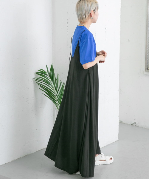 KBF（ケイビーエフ）の「サイドインタックキャミワンピース（ワンピース・レディース・ライトベージュ/キャメル/ブラック・ONE）」の15枚目の写真