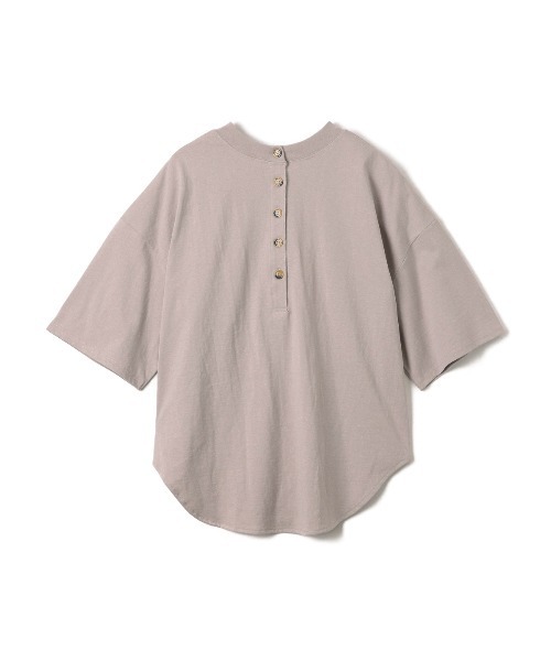 Eclat one(エクラワン)の「今なら490円!オーバーサイズ 2WAYヘンリーネックプルオーバー(Tシャツ/カットソー・レディース・ナチュラル/ブラック/オフホワイト/グレー・FREE)」の16枚目の写真