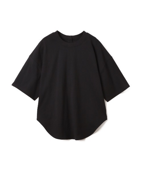 Eclat one(エクラワン)の「今なら490円!オーバーサイズ 2WAYヘンリーネックプルオーバー(Tシャツ/カットソー・レディース・ナチュラル/ブラック/オフホワイト/グレー・FREE)」の13枚目の写真
