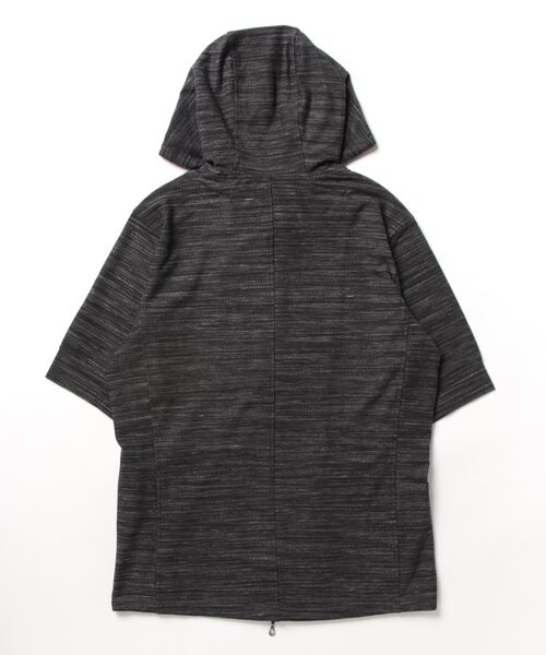 NICOLE CLUB FOR MEN（ニコルクラブフォーメン）の「ハニカムジャガードフードフルジップパーカ（パーカー・メンズ・ブラック×グレー/ブルー/ライトグレー/ブラック系・X-LARGE/MEDIUM/LARGE）」の5枚目の写真