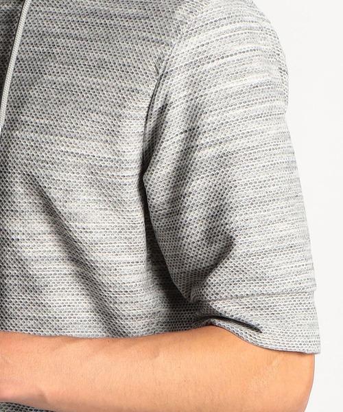 NICOLE CLUB FOR MEN（ニコルクラブフォーメン）の「ハニカムジャガードフードフルジップパーカ（パーカー・メンズ・ブラック×グレー/ブルー/ライトグレー/ブラック系・X-LARGE/MEDIUM/LARGE）」の14枚目の写真