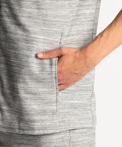 NICOLE CLUB FOR MEN（ニコルクラブフォーメン）の「ハニカムジャガードフードフルジップパーカ（パーカー・メンズ・ブラック×グレー/ブルー/ライトグレー/ブラック系・X-LARGE/MEDIUM/LARGE）」の13枚目の写真