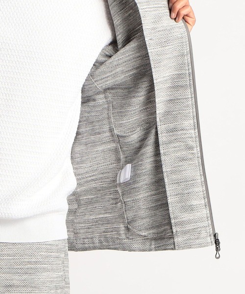 NICOLE CLUB FOR MEN（ニコルクラブフォーメン）の「ハニカムジャガードフードフルジップパーカ（パーカー・メンズ・ブラック×グレー/ブルー/ライトグレー/ブラック系・X-LARGE/MEDIUM/LARGE）」の10枚目の写真