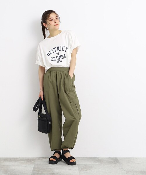 Cutie Blonde（キューティーブロンド）の「◆リラックスナイロンカーゴパンツ（その他パンツ・レディース・ブラック/オリーブ・01/02/03）」の9枚目の写真