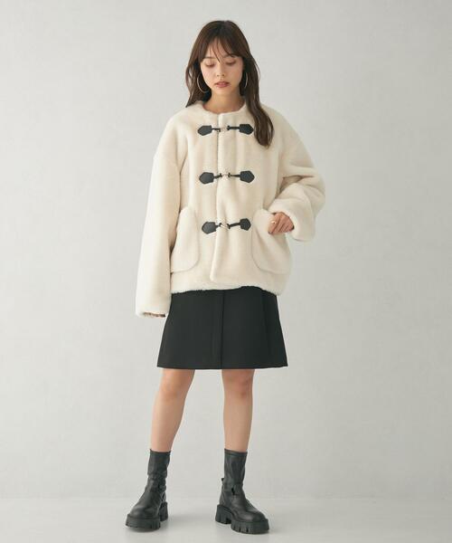EMMEL REFINES  M  美品　コート EMMEL REFINES＞EM ベルテッド フレア ロングコート