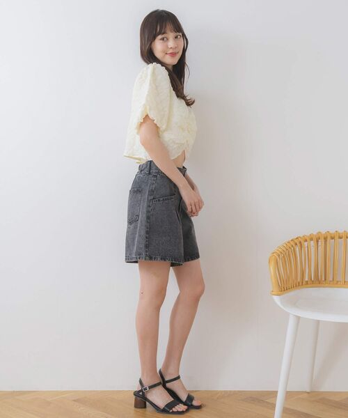 ems excite（エムズエキサイト）の「フロント釦パフ袖CT（Tシャツ/カットソー・レディース・ピンク/ナチュラル/オフホワイト・FREE）」の13枚目の写真