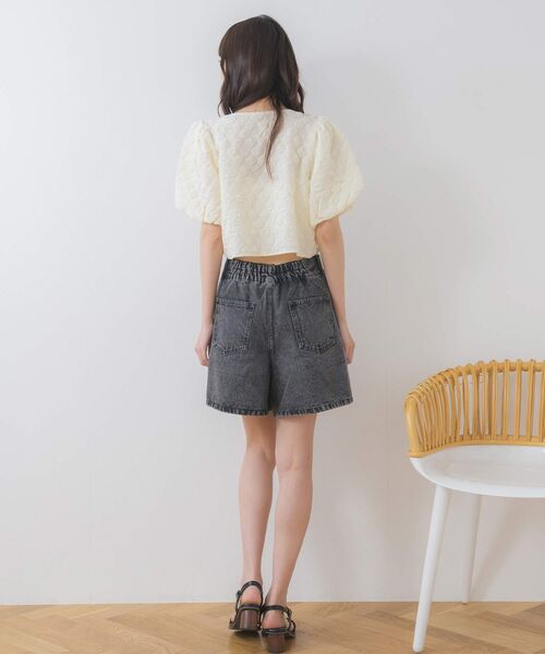 ems excite（エムズエキサイト）の「フロント釦パフ袖CT（Tシャツ/カットソー・レディース・ピンク/ナチュラル/オフホワイト・FREE）」の14枚目の写真