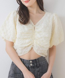 フロント釦パフ袖CT