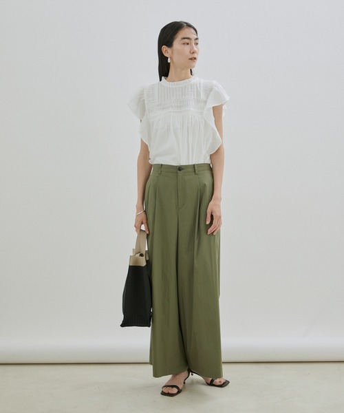 SALON adam et rope'（サロン アダム エ ロペ）の「[ご好評につき追加決定！]ジャガード2WAY配色トート2（トートバッグ・レディース・ブラック/グリーン・FREE）」の9枚目の写真