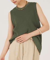 《セットアップ対応》レーヨンストレッチリブニット