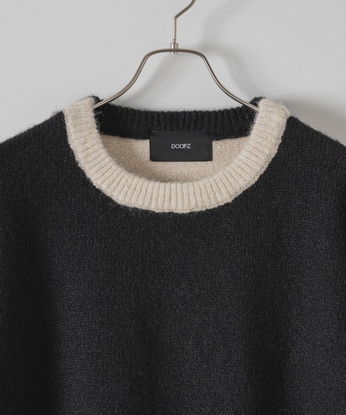 DOOPZ（ドープス）の「Wool bicolor knit - ウールバイカラーニット（ニット/セーター・メンズ・ブラウン/ブラック・MEDIUM/LARGE/SMALL）」の3枚目の写真