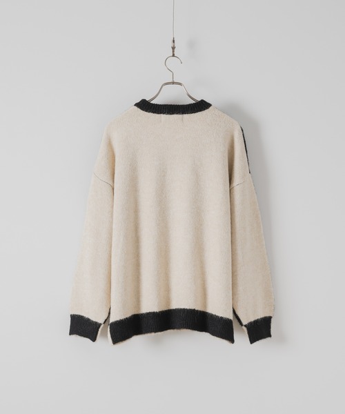 DOOPZ（ドープス）の「Wool bicolor knit - ウールバイカラーニット（ニット/セーター・メンズ・ブラウン/ブラック・MEDIUM/LARGE/SMALL）」の8枚目の写真