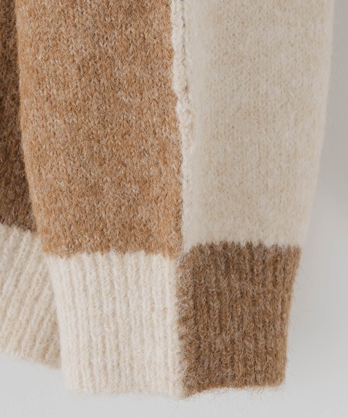 DOOPZ（ドープス）の「Wool bicolor knit - ウールバイカラーニット（ニット/セーター・メンズ・ブラウン/ブラック・MEDIUM/LARGE/SMALL）」の9枚目の写真