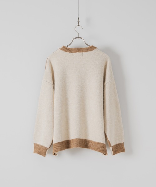 DOOPZ（ドープス）の「Wool bicolor knit - ウールバイカラーニット（ニット/セーター・メンズ・ブラウン/ブラック・MEDIUM/LARGE/SMALL）」の10枚目の写真