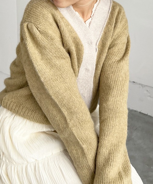 Olu.（オルドット）の「バイカラーモヘアニットカーディガン