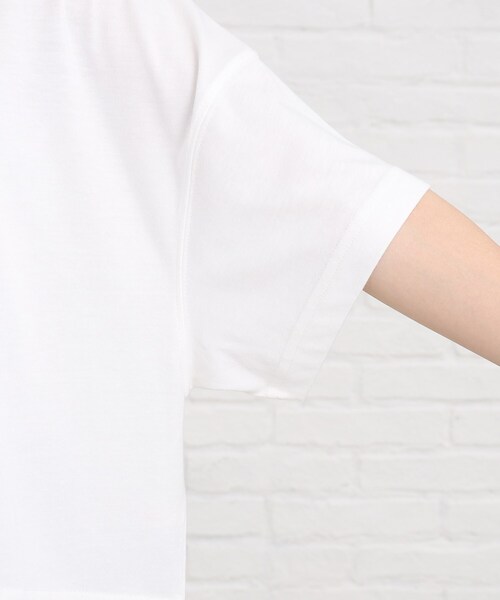 PINK-latte（ピンクラテ）の「◆【前後2WAY】裾ドロストワッペンTシャツ（Tシャツ/カットソー・キッズ・チャコールグレー/カーキ系/オフホワイト・14/15 /16）」の16枚目の写真